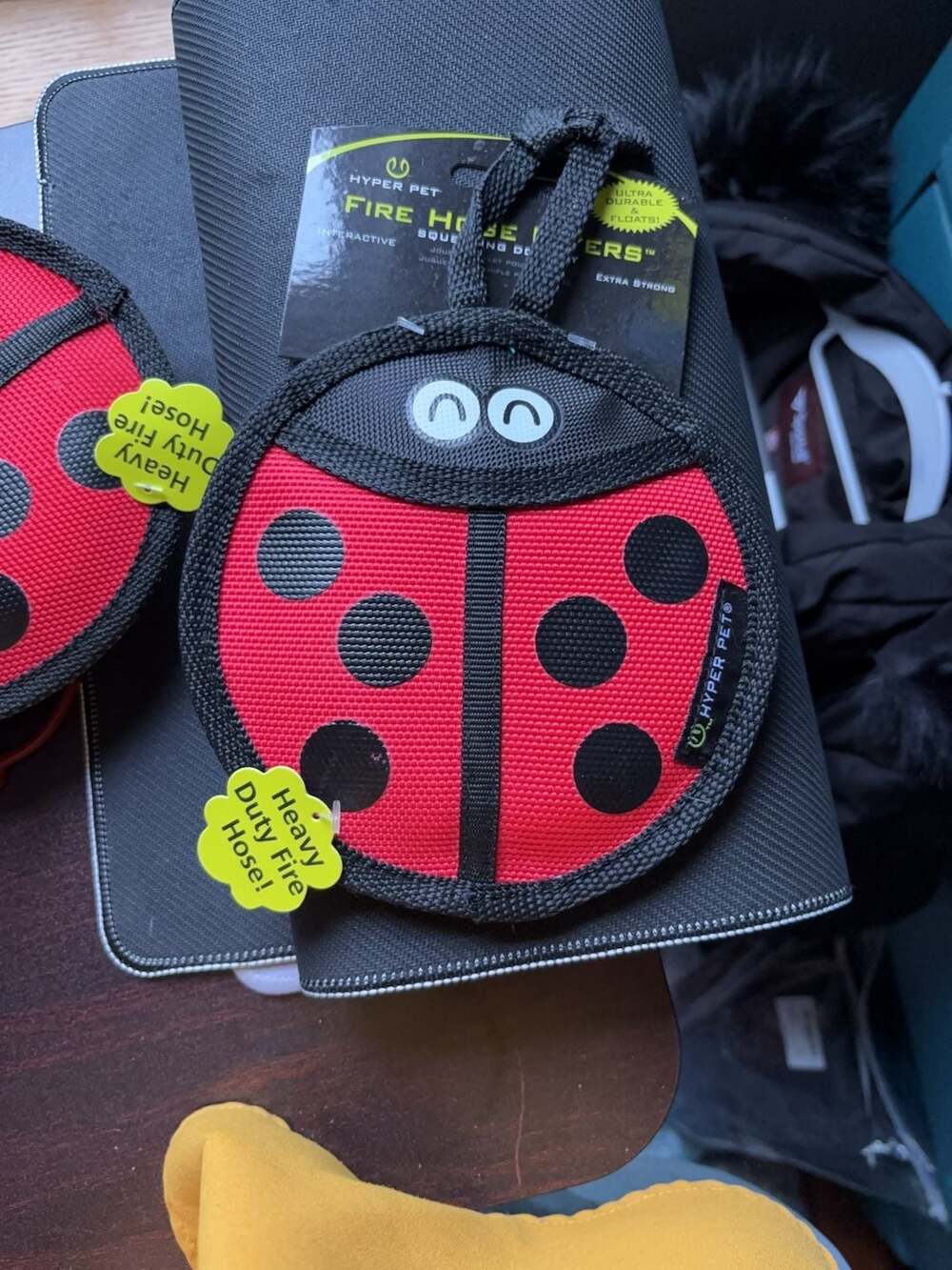 Hyper Pet Fire Hose Flyers Ladybug Dog Toy
